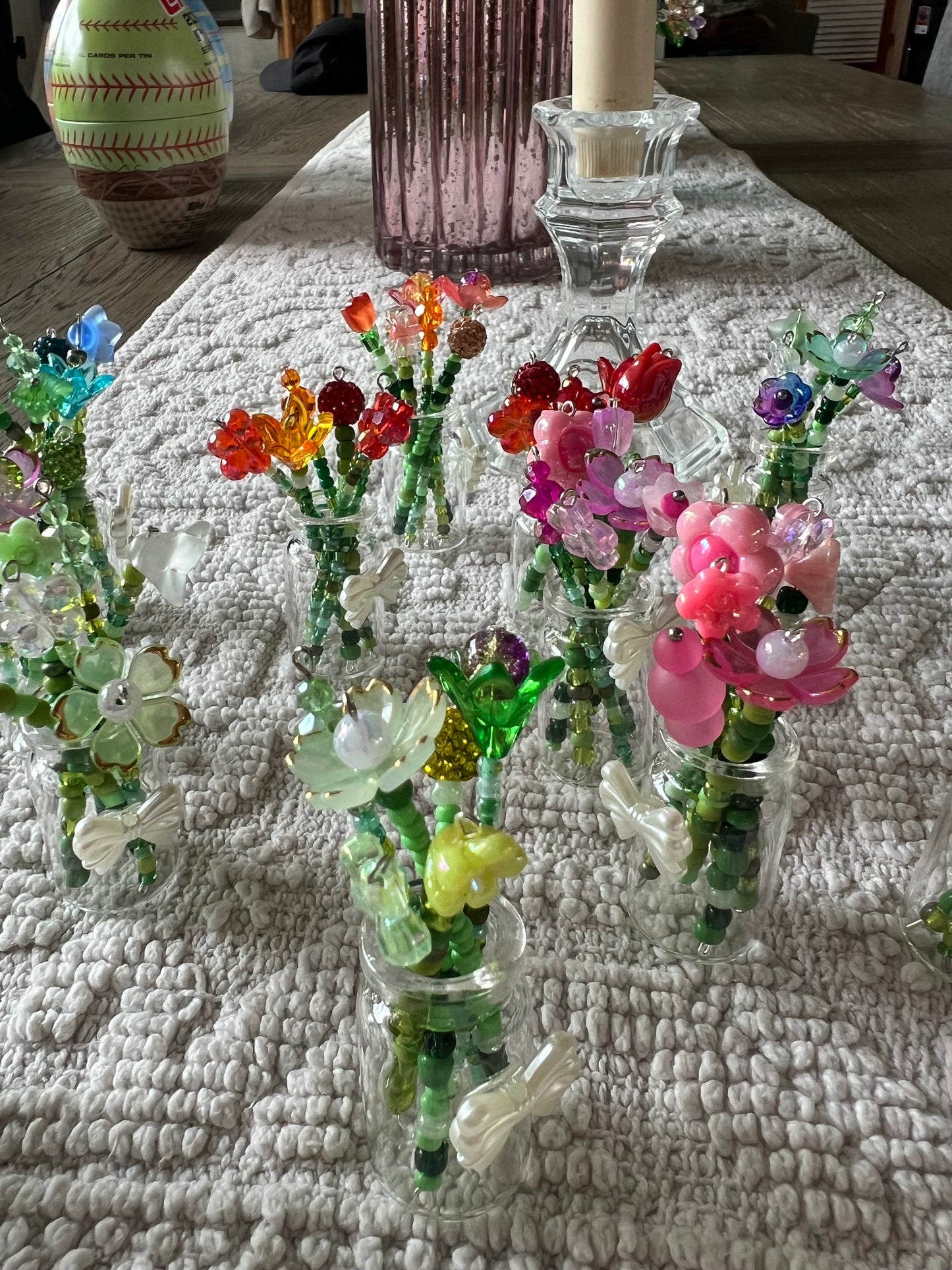 Mini Beaded Flower Vase 🌸