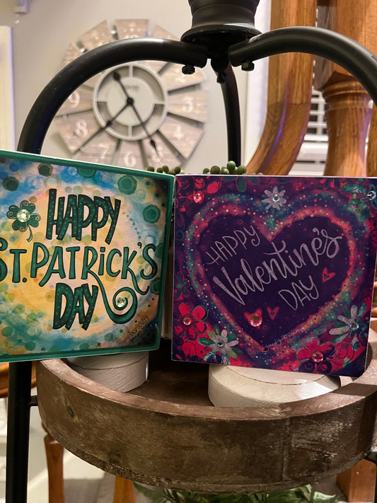 Valentines Day and St Patrick’s Day Double sided