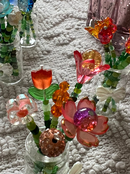 Mini Beaded Flower Vase 🌸