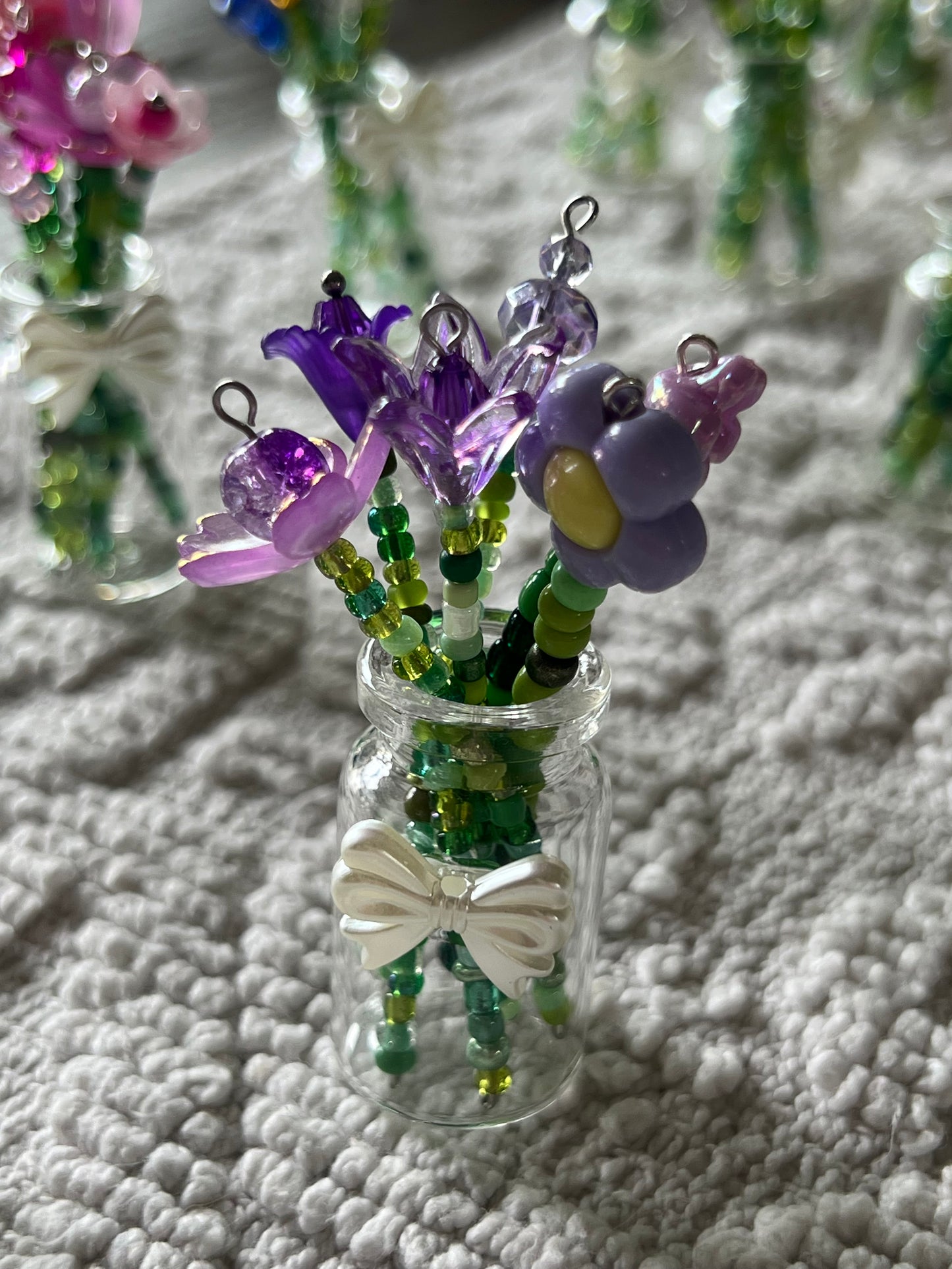 Mini Beaded Flower Vase 🌸