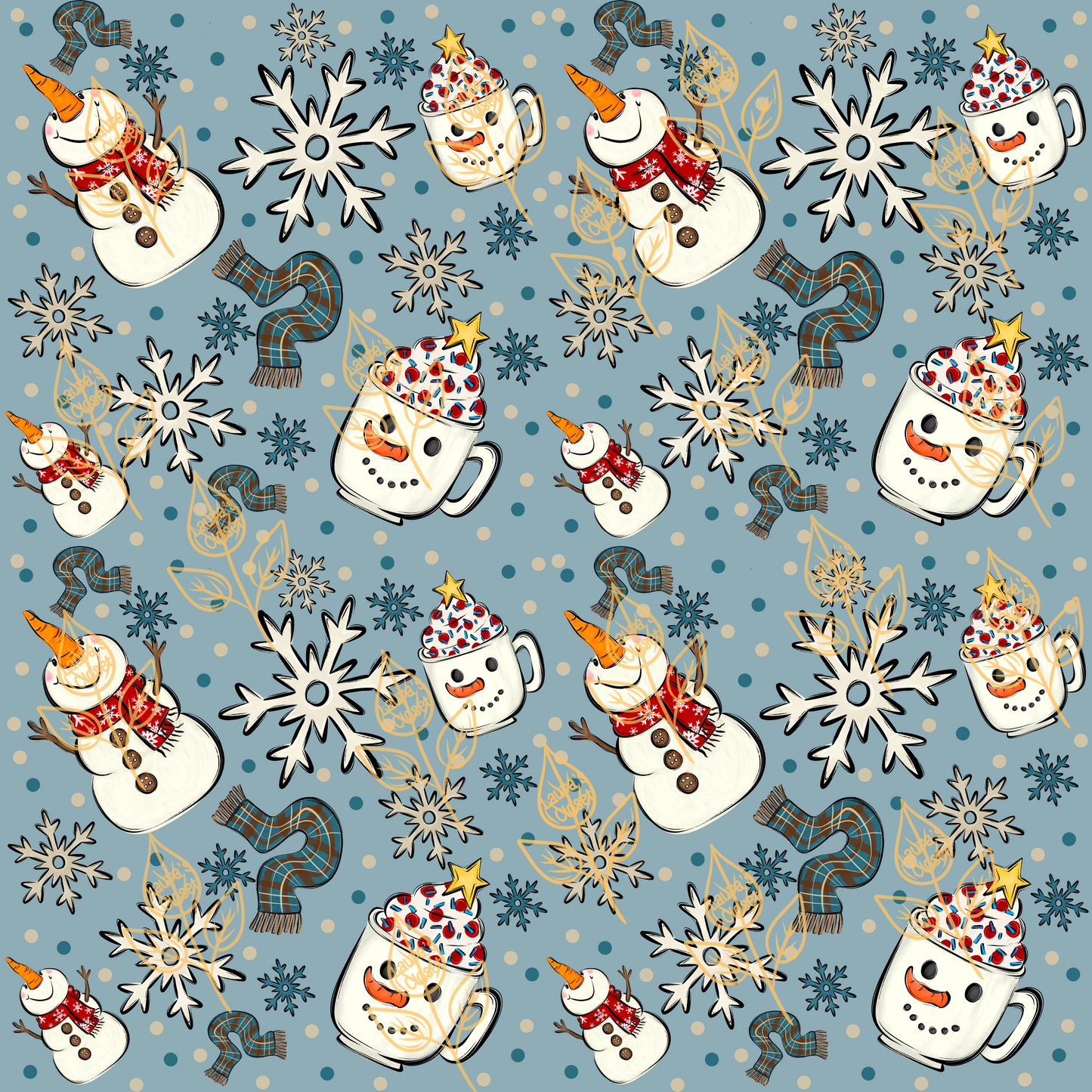 SNOWMEN AND SCARVES- DIGITAL DOWNLOAD