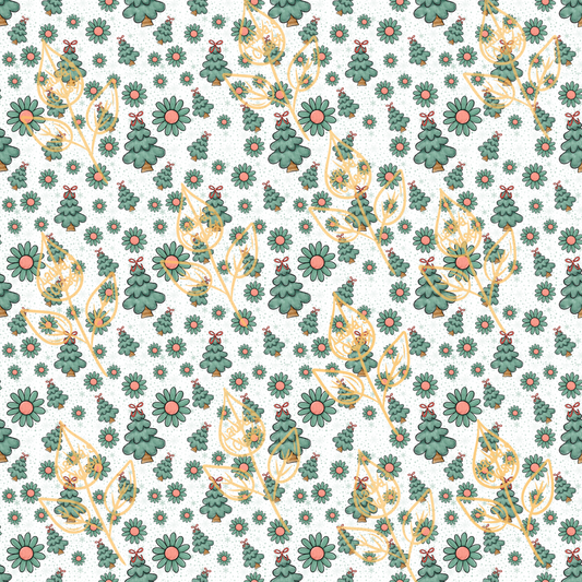 CHRISTMAS TREES AND FLOWERS- DIGITAL DOWNLOAD