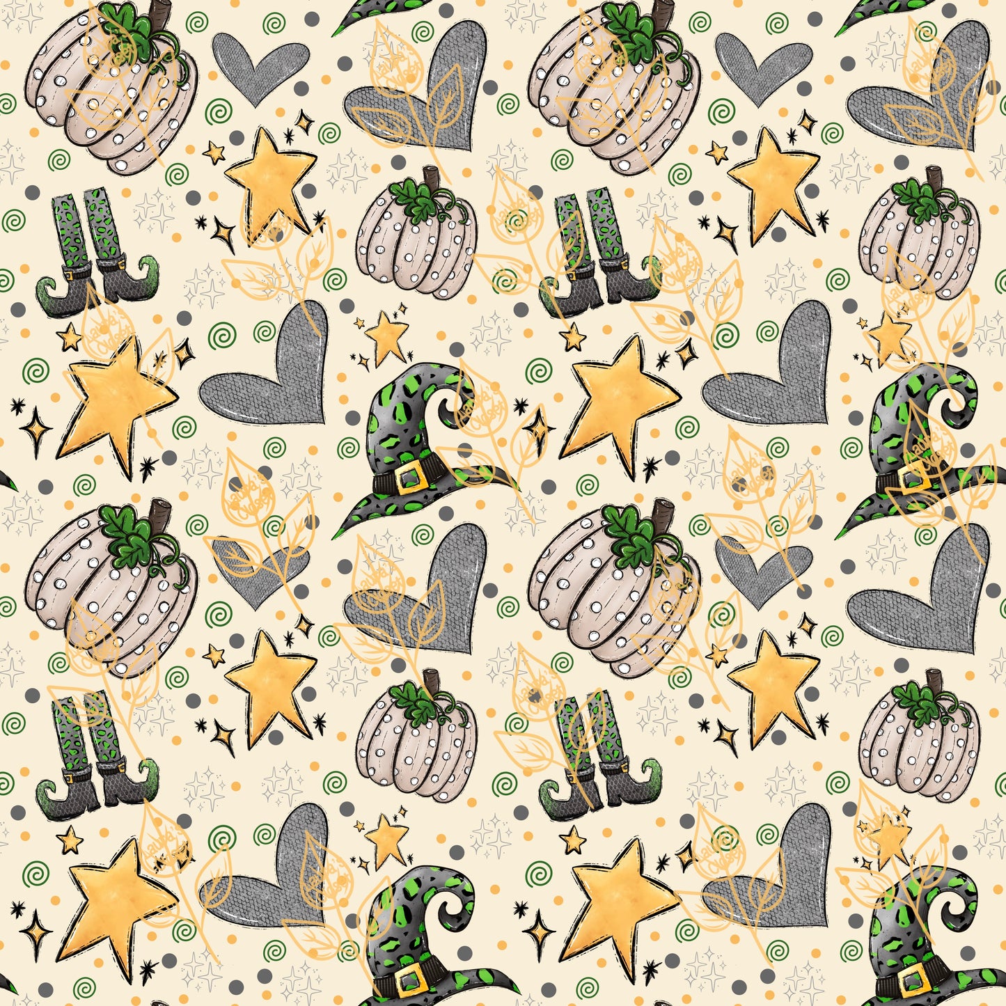 PUMPKINS AND WITCH HATS- DIGITAL DOWNLOAD