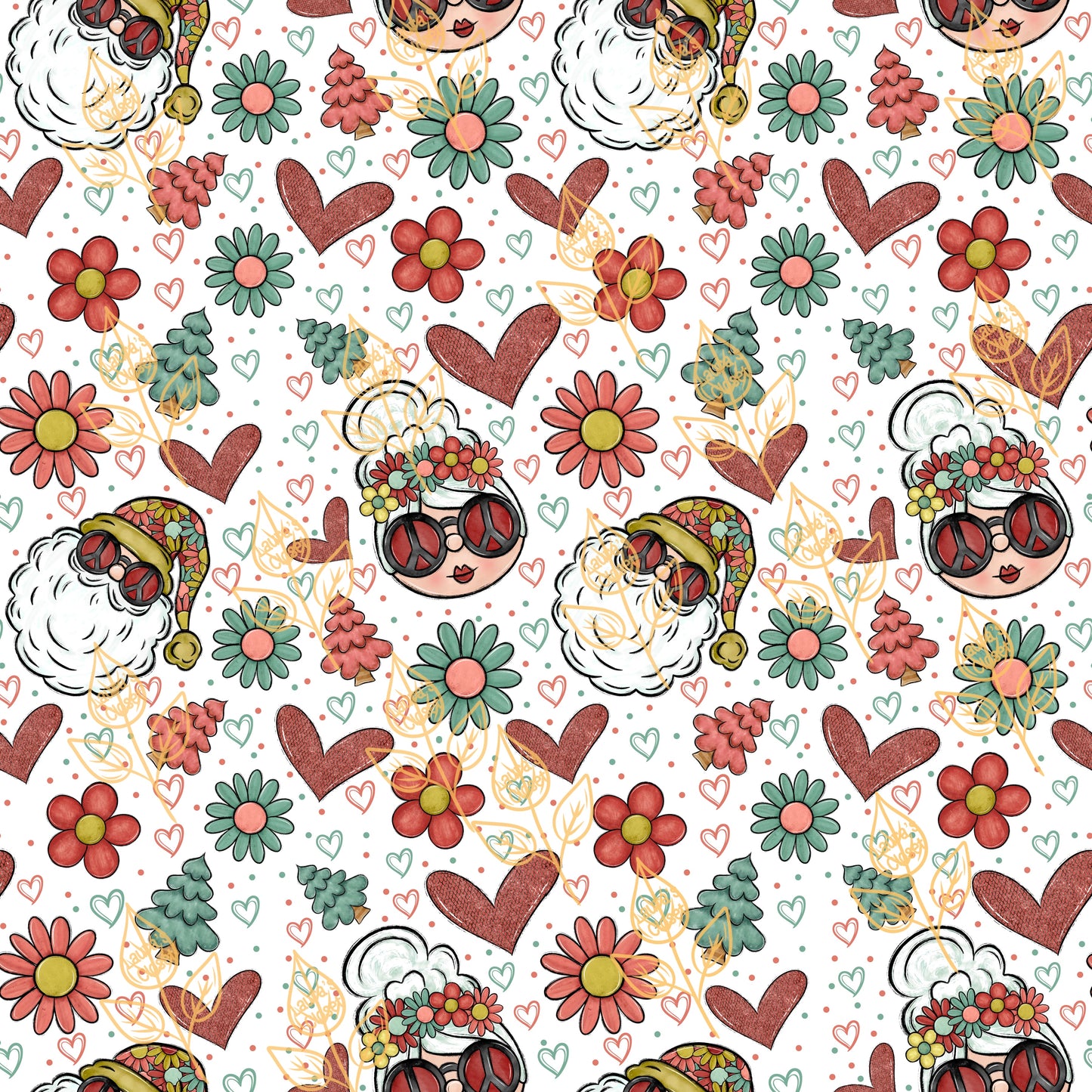 RETRO MR AND MRS SANTA-WHITE - DIGITAL DOWNLOAD