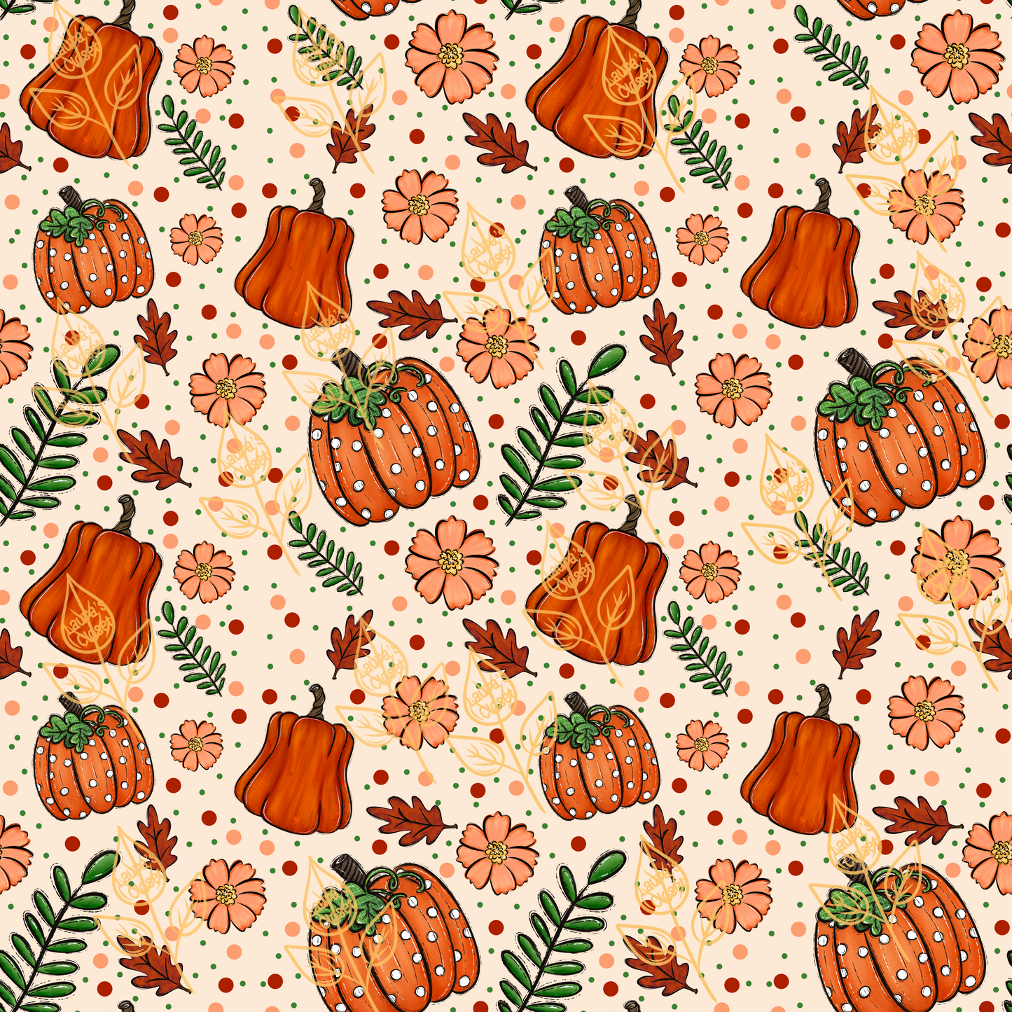 PUMPKINS AND LEAVES - DIGITAL DOWNLOAD