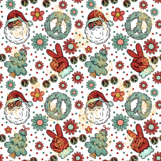 SANTA AND PEACE SIGNS- DIGITAL DOWNLOAD