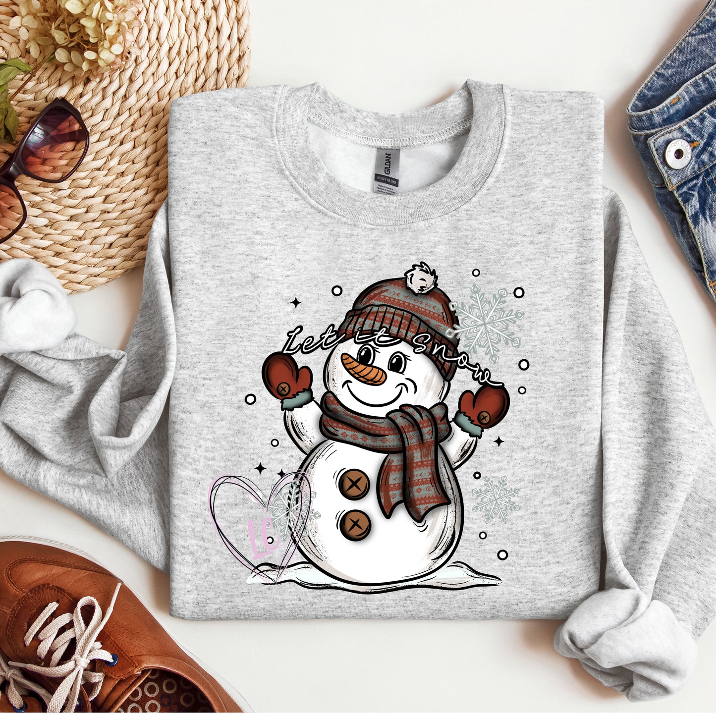 Let It Snow- Red Hat and Gloves