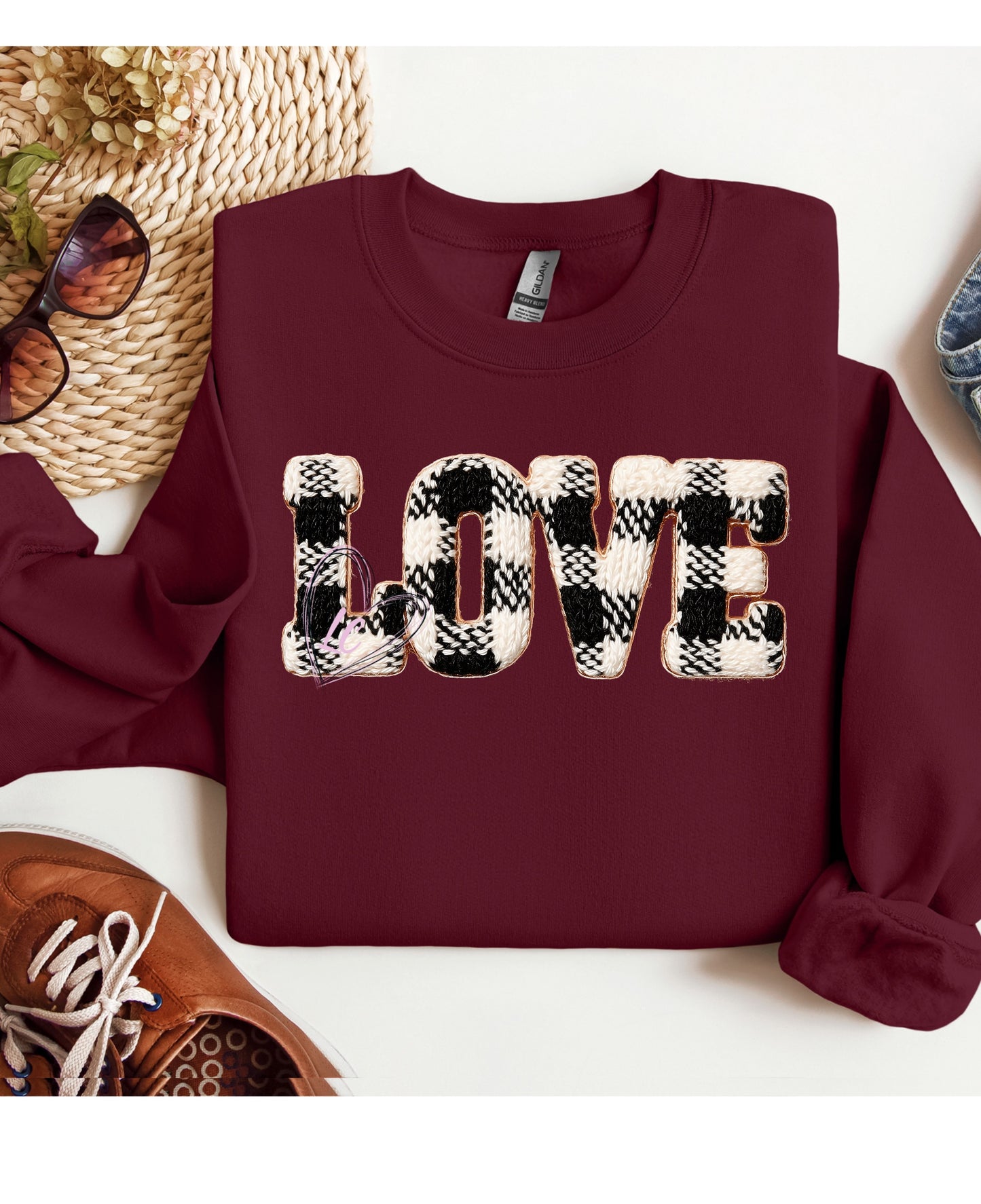 BUFFALO CHECK LOVE- YARN LOOK