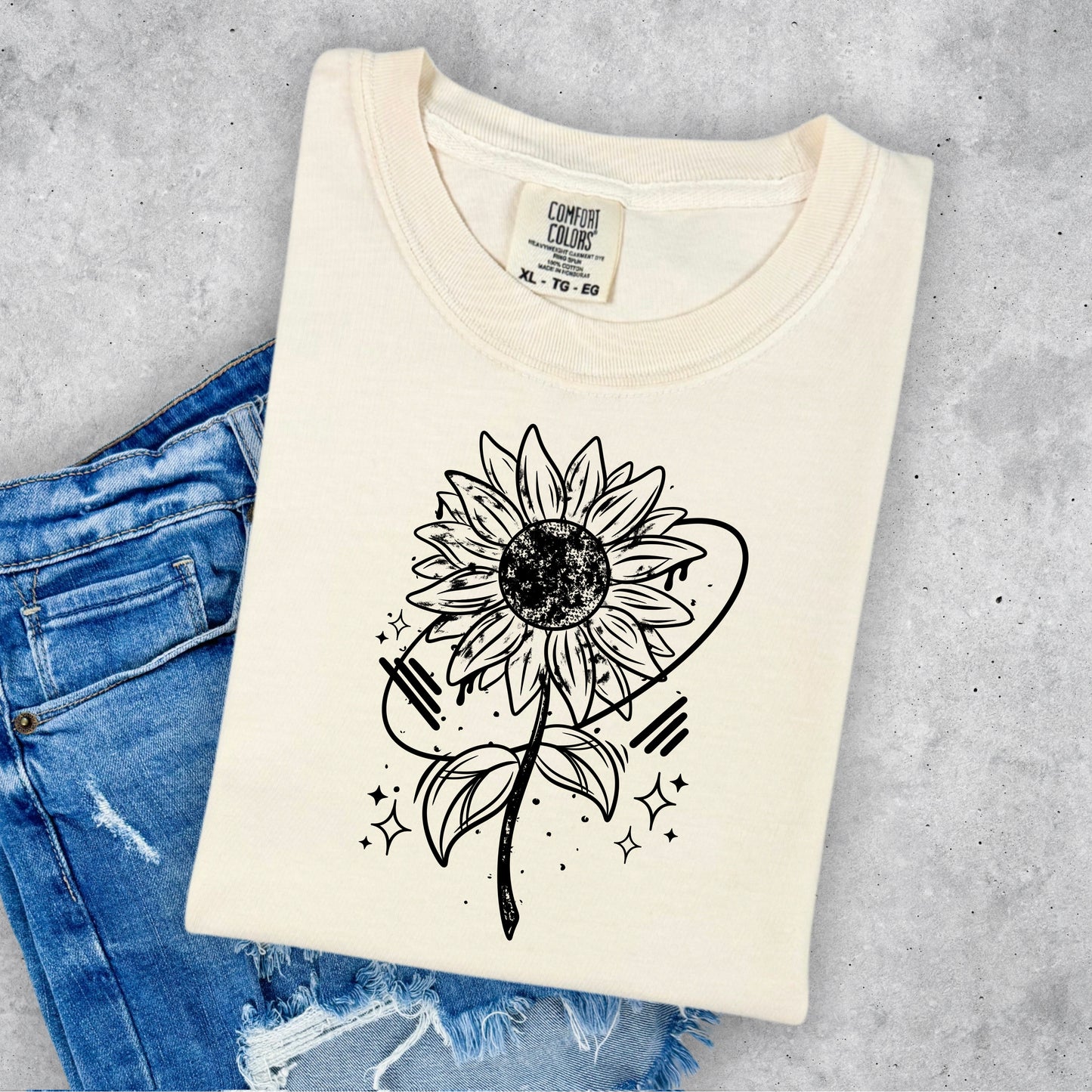 SUNFLOWER- BLACK INK