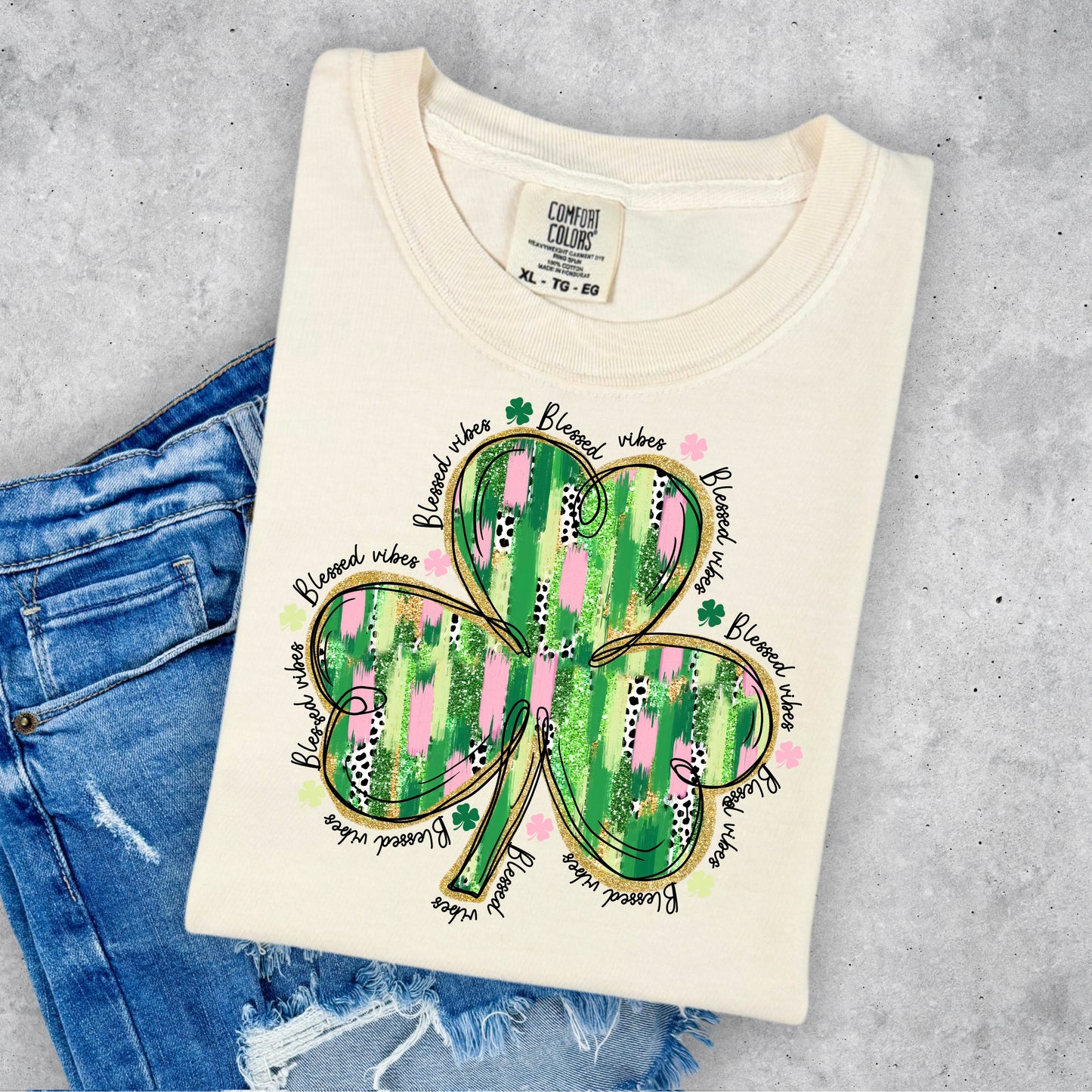 BLESSED VIBES SHAMROCK