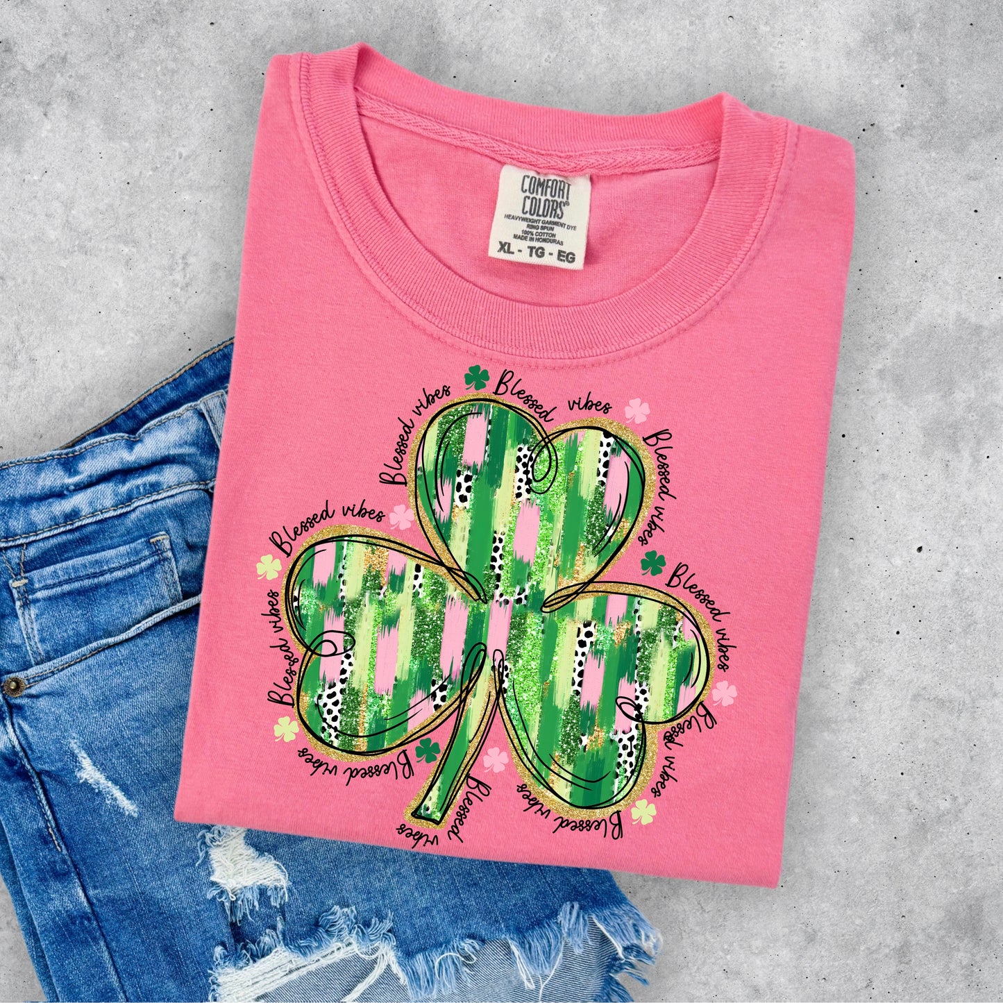 BLESSED VIBES SHAMROCK