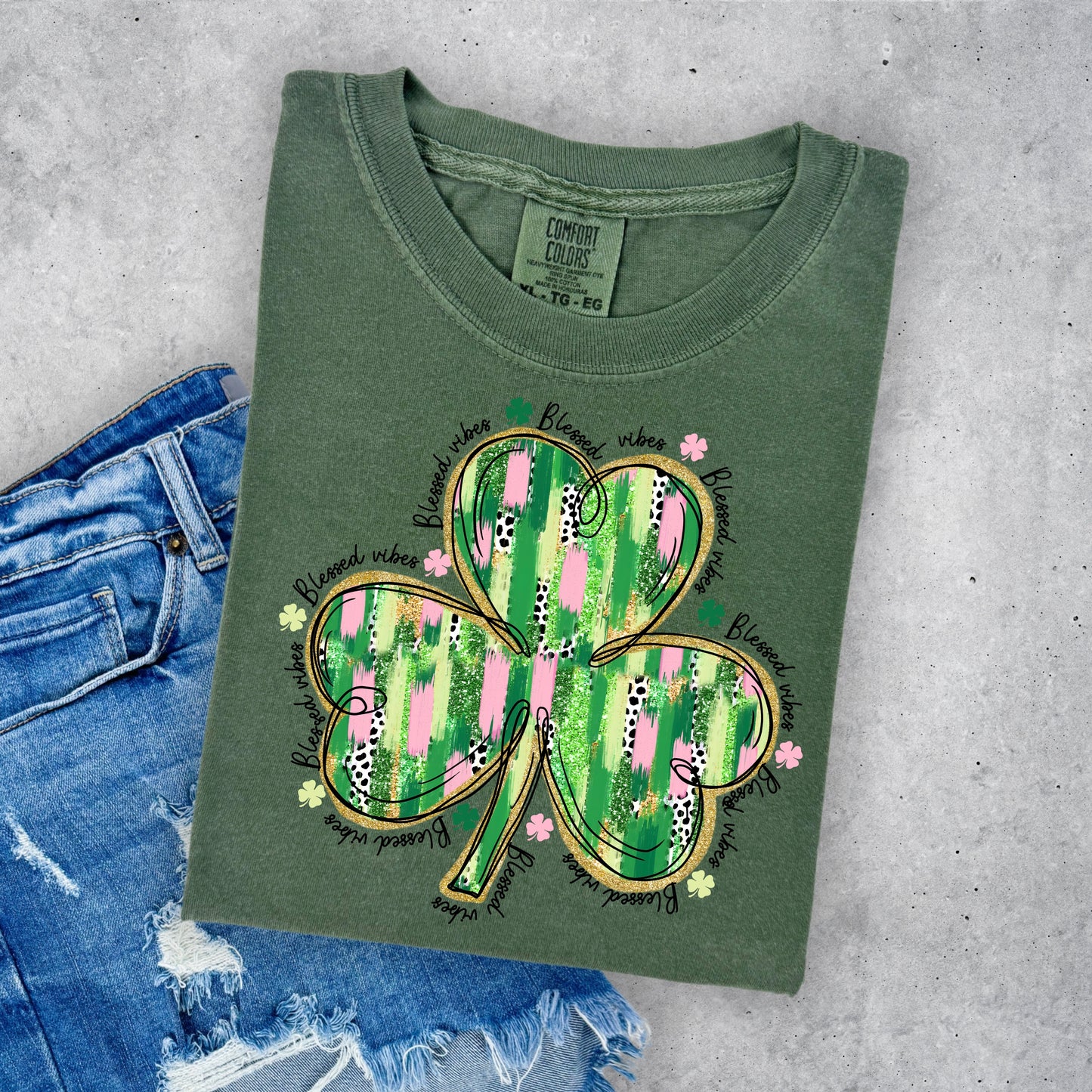 BLESSED VIBES SHAMROCK