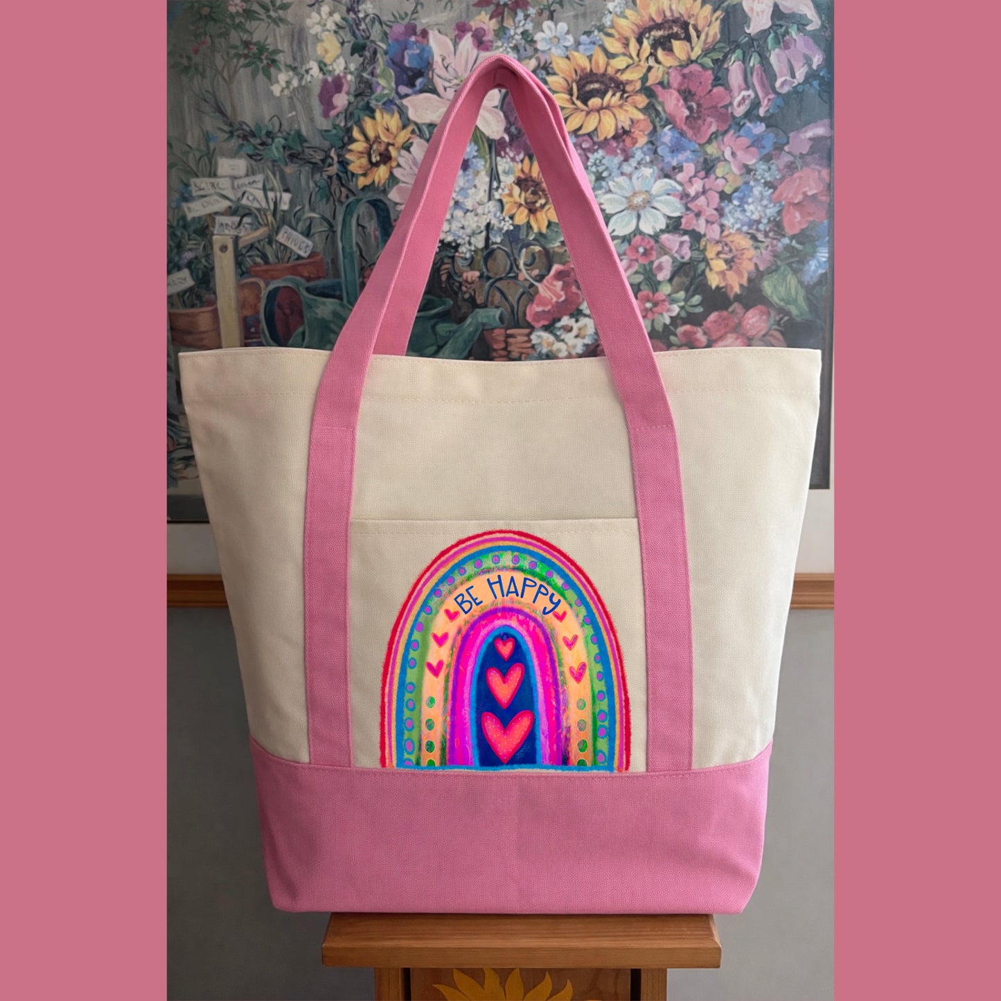 BE HAPPY TOTEBAG
