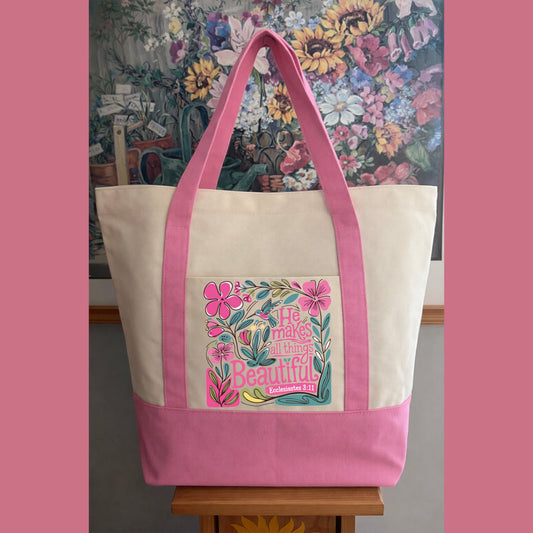 HE MAKES ALL THINGS BEAUTIFUL TOTEBAG