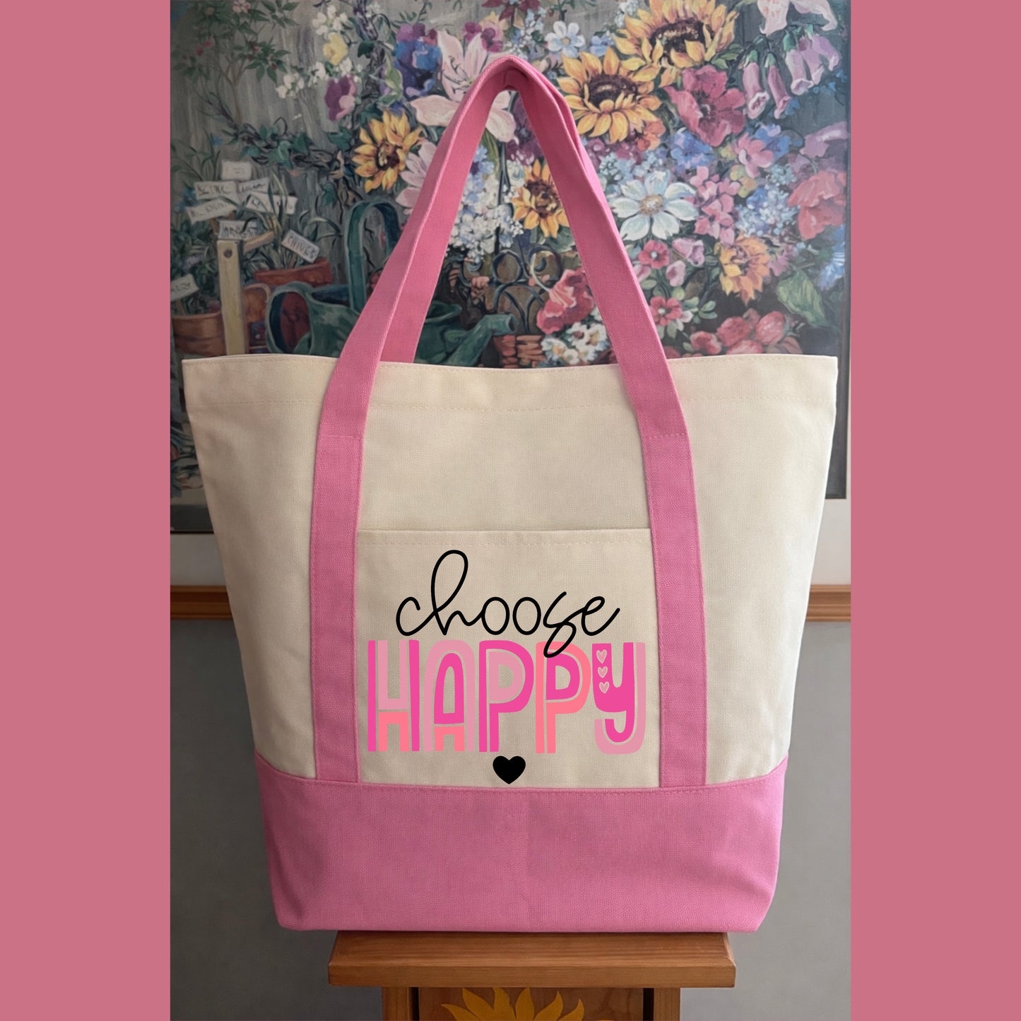 CHOOSE HAPPY TOTEBAG