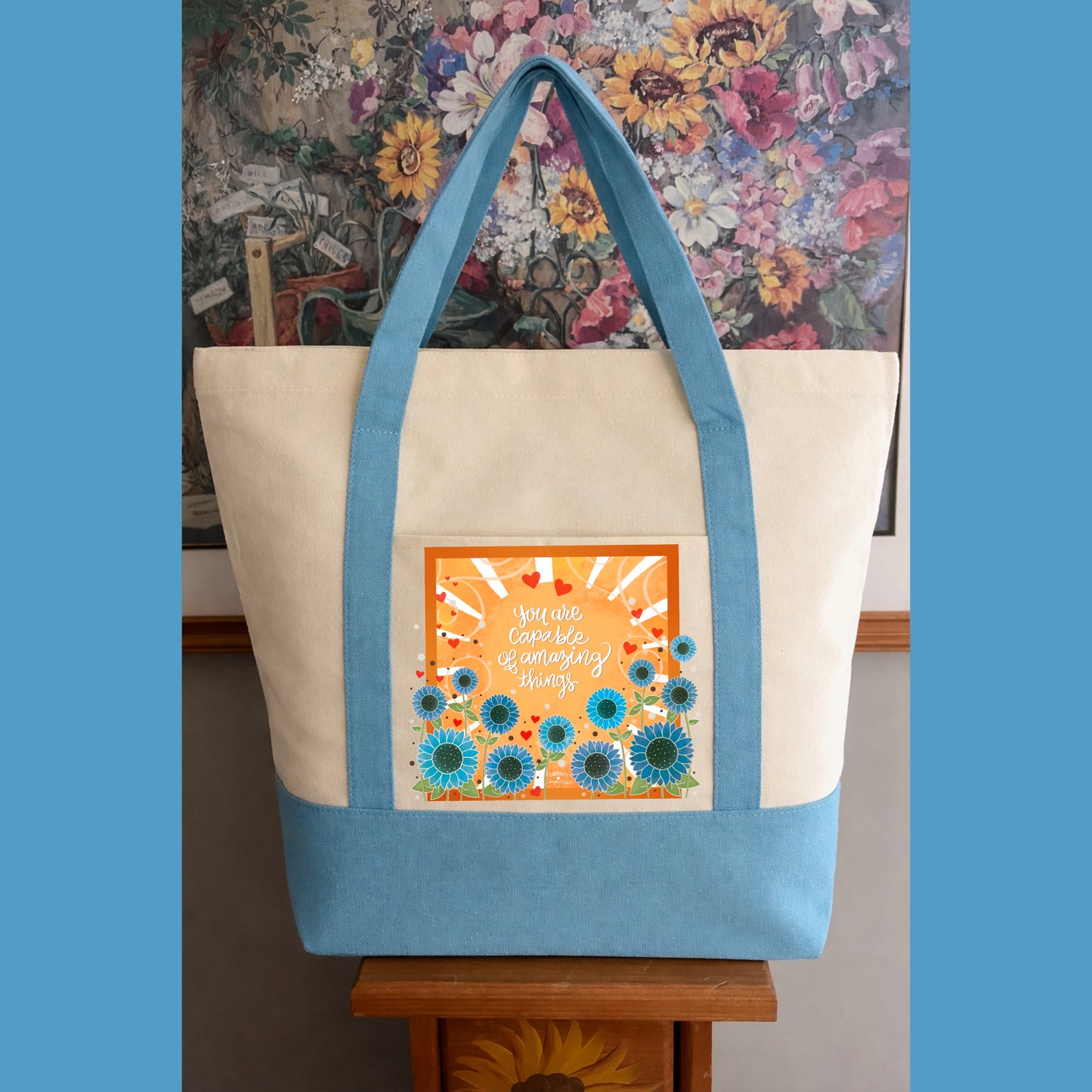 YOU ARE CAPABLE OF AMAZING THINGS TOTEBAG