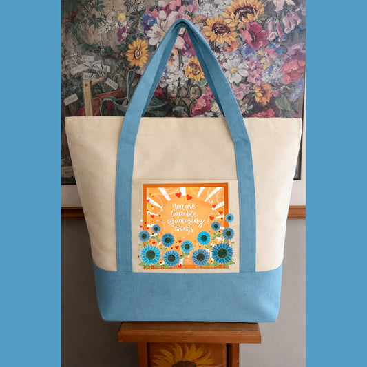 YOU ARE CAPABLE OF AMAZING THINGS TOTEBAG