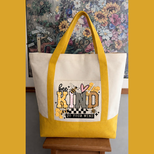 BE KIND TO YOUR MIND TOTEBAG