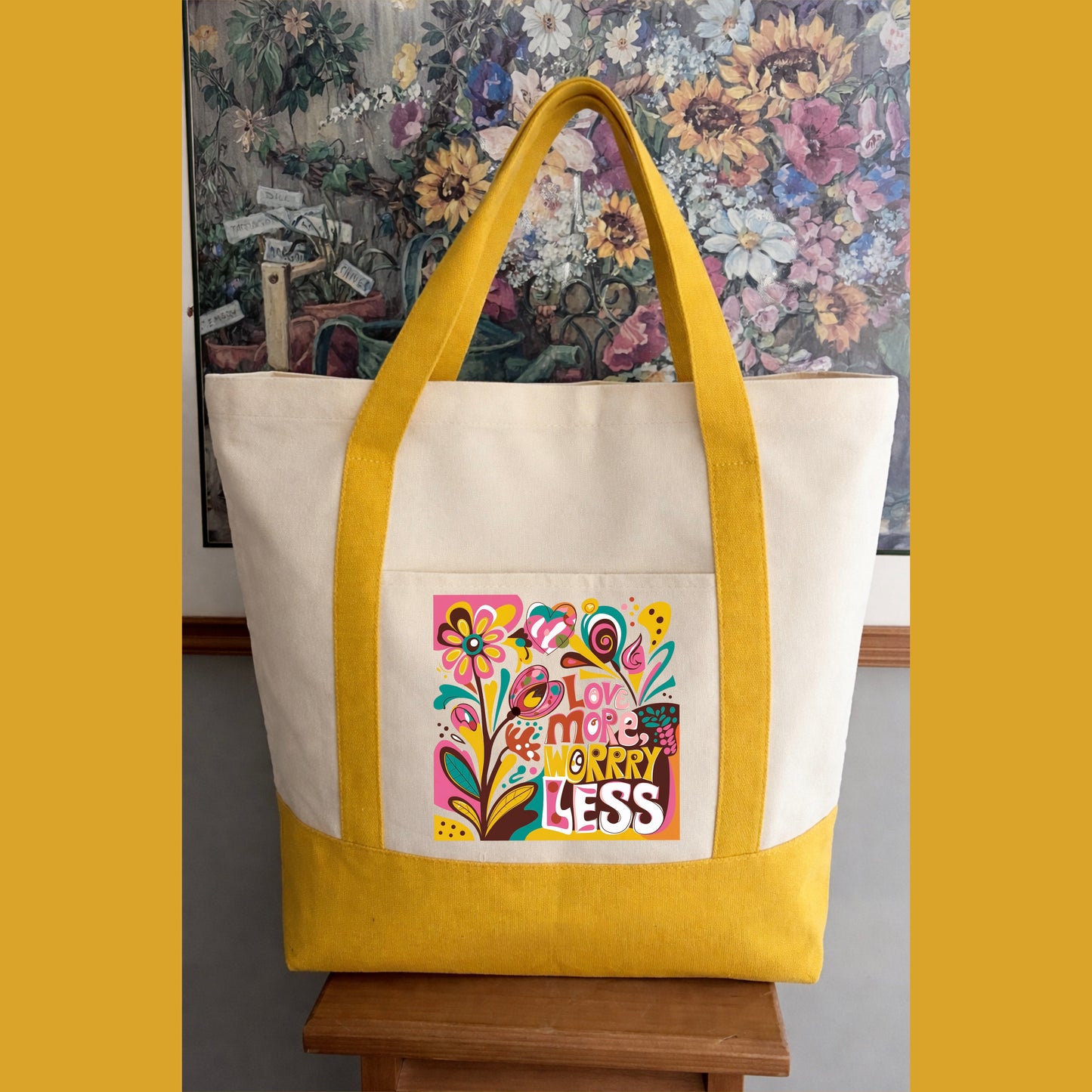 LOVE MORE WORRY LESS TOTEBAG