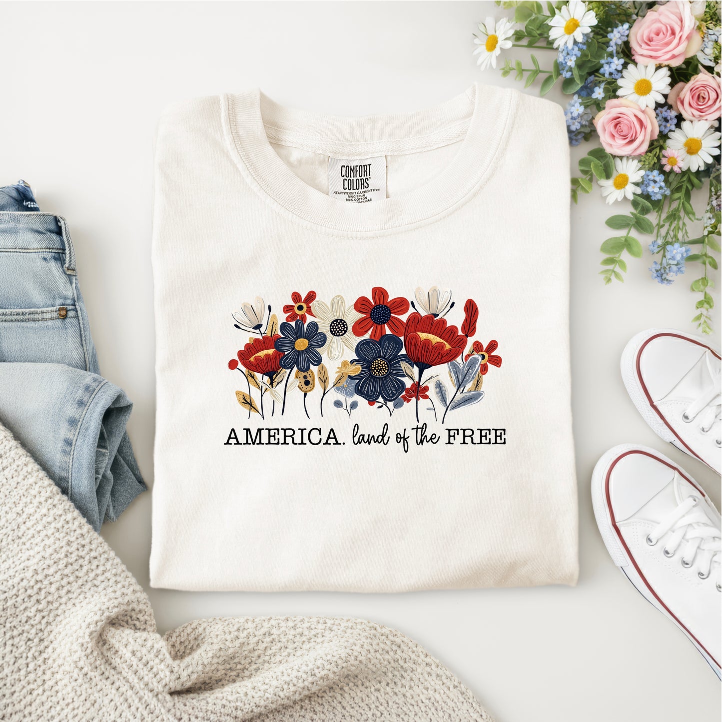 AMERICA LAND OF THE FREE- BLACK WRITING