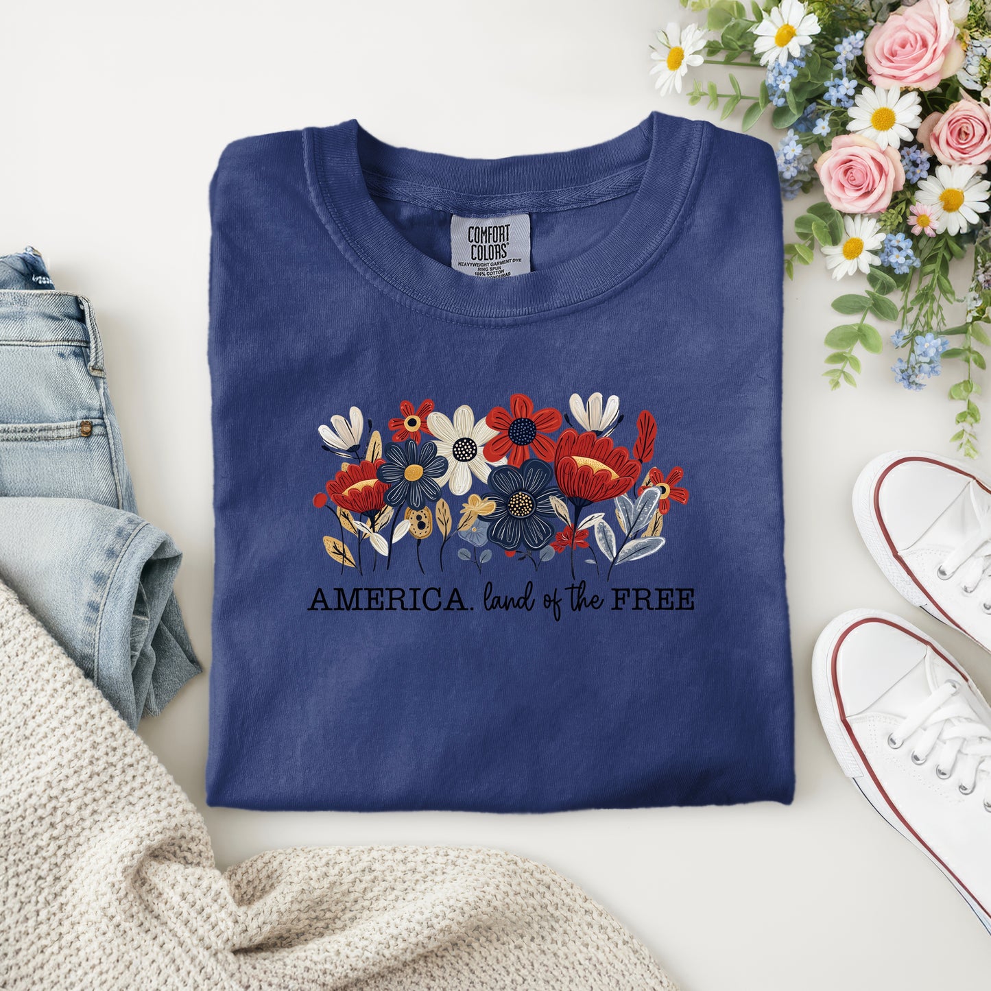 AMERICA LAND OF THE FREE- BLACK WRITING