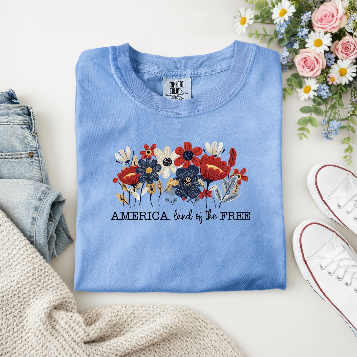 AMERICA LAND OF THE FREE- BLACK WRITING