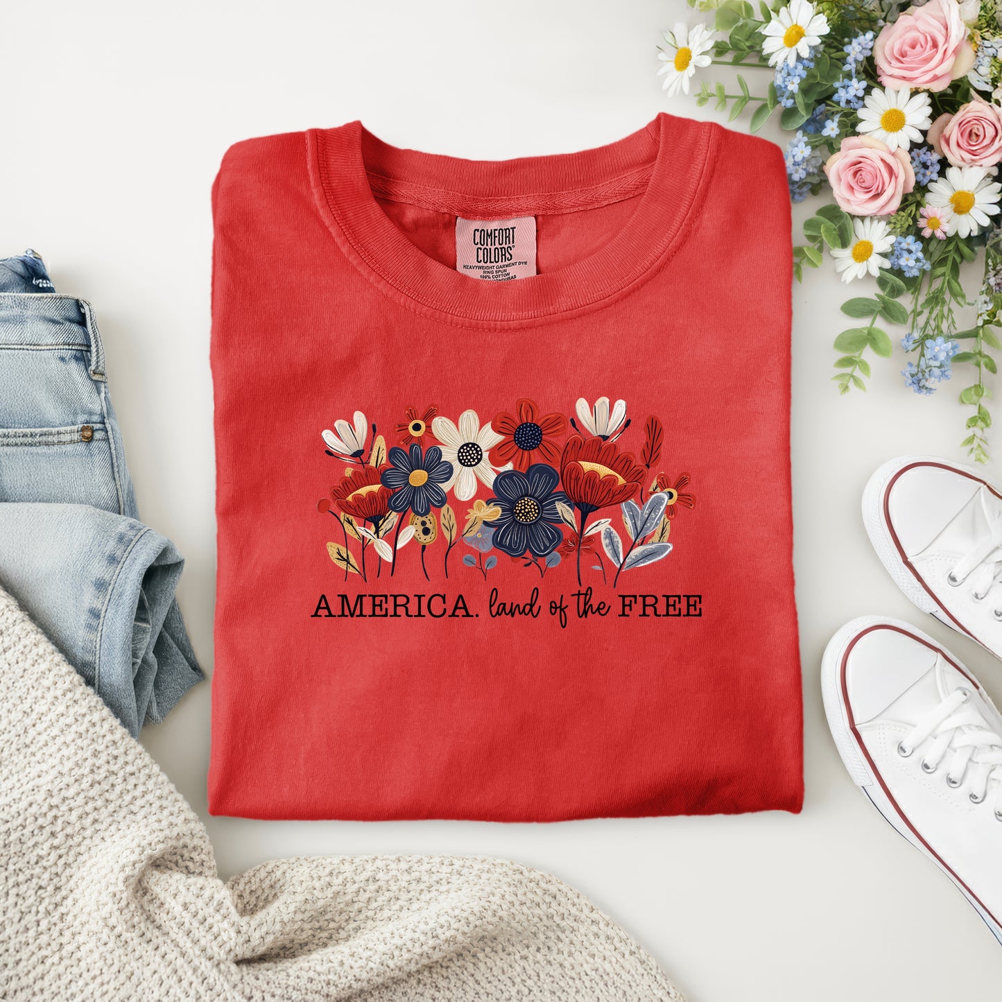 AMERICA LAND OF THE FREE- BLACK WRITING