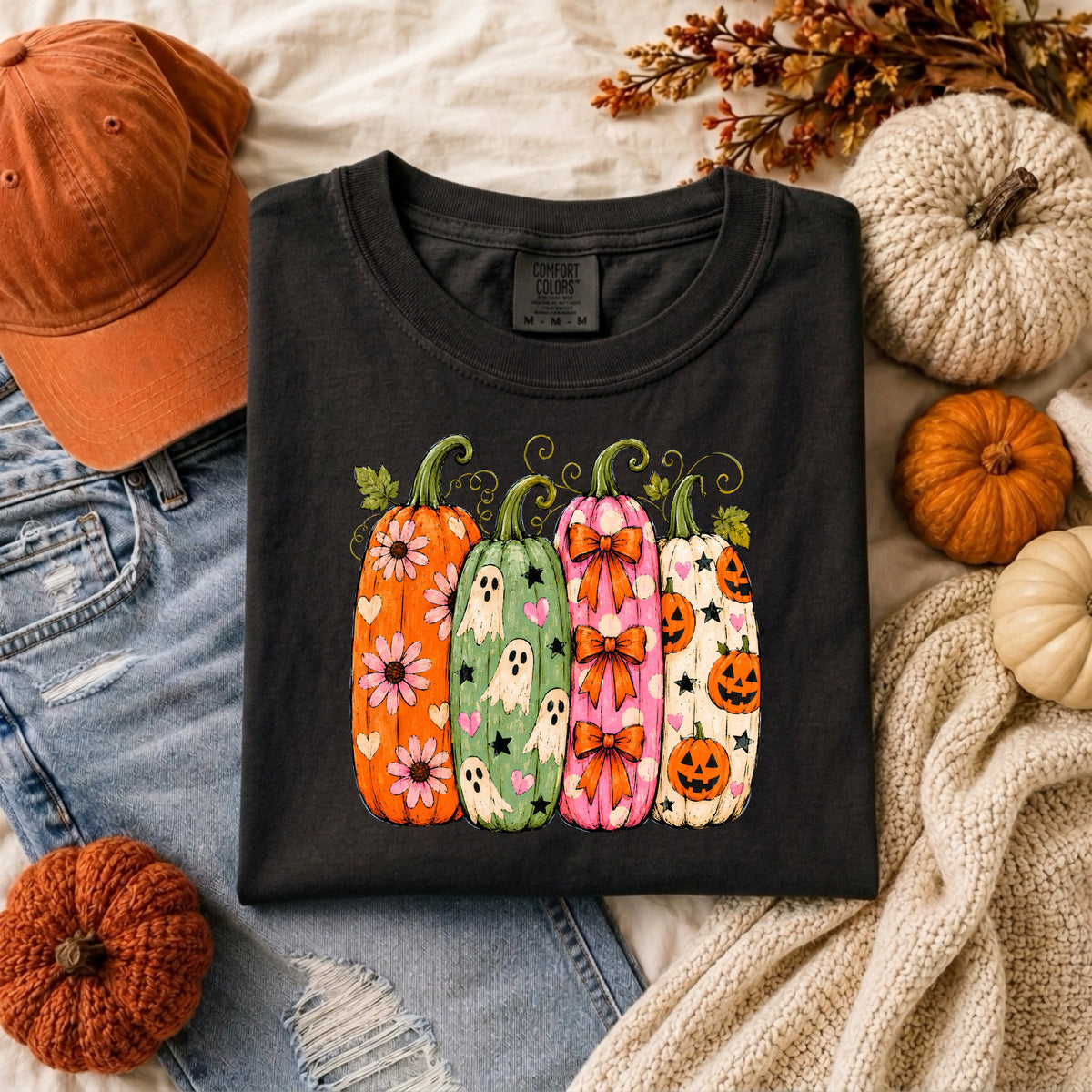 FALL PRINT TALL PUMPKINS