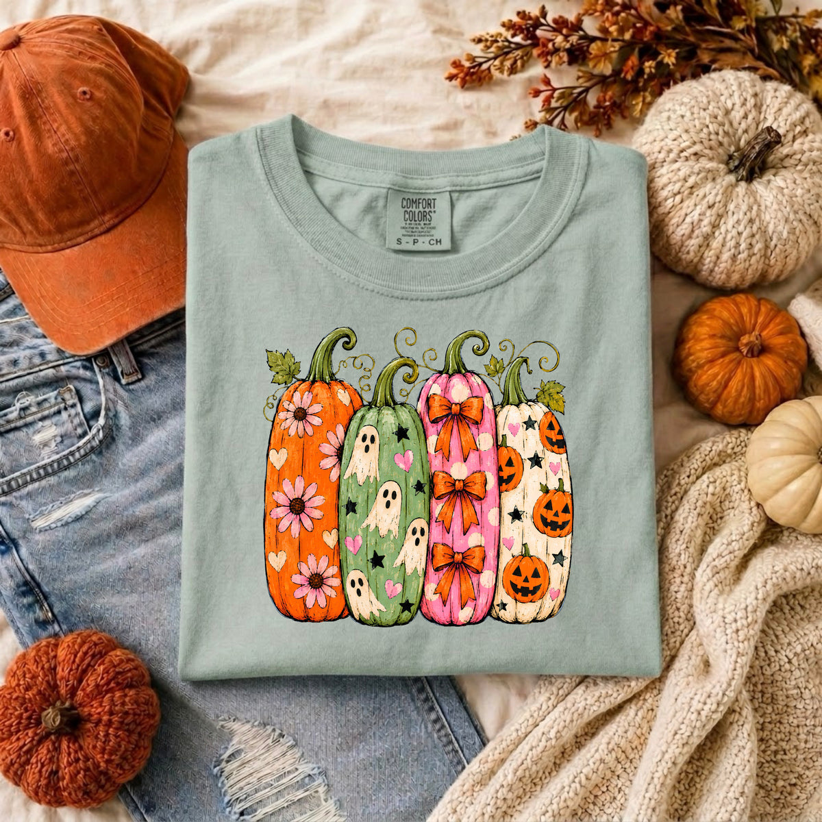 FALL PRINT TALL PUMPKINS
