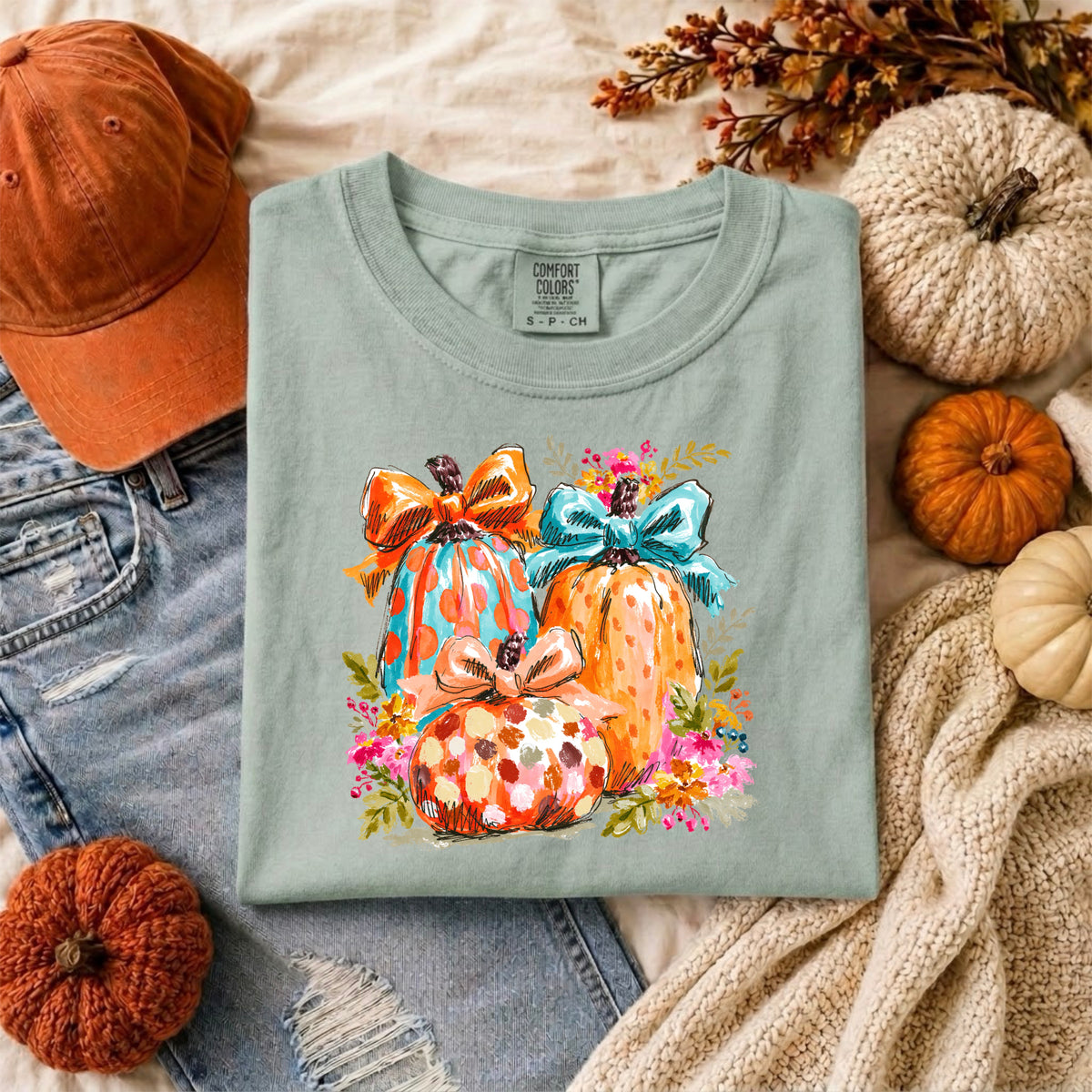 TRIO WATERCOLOR PUMPKIN