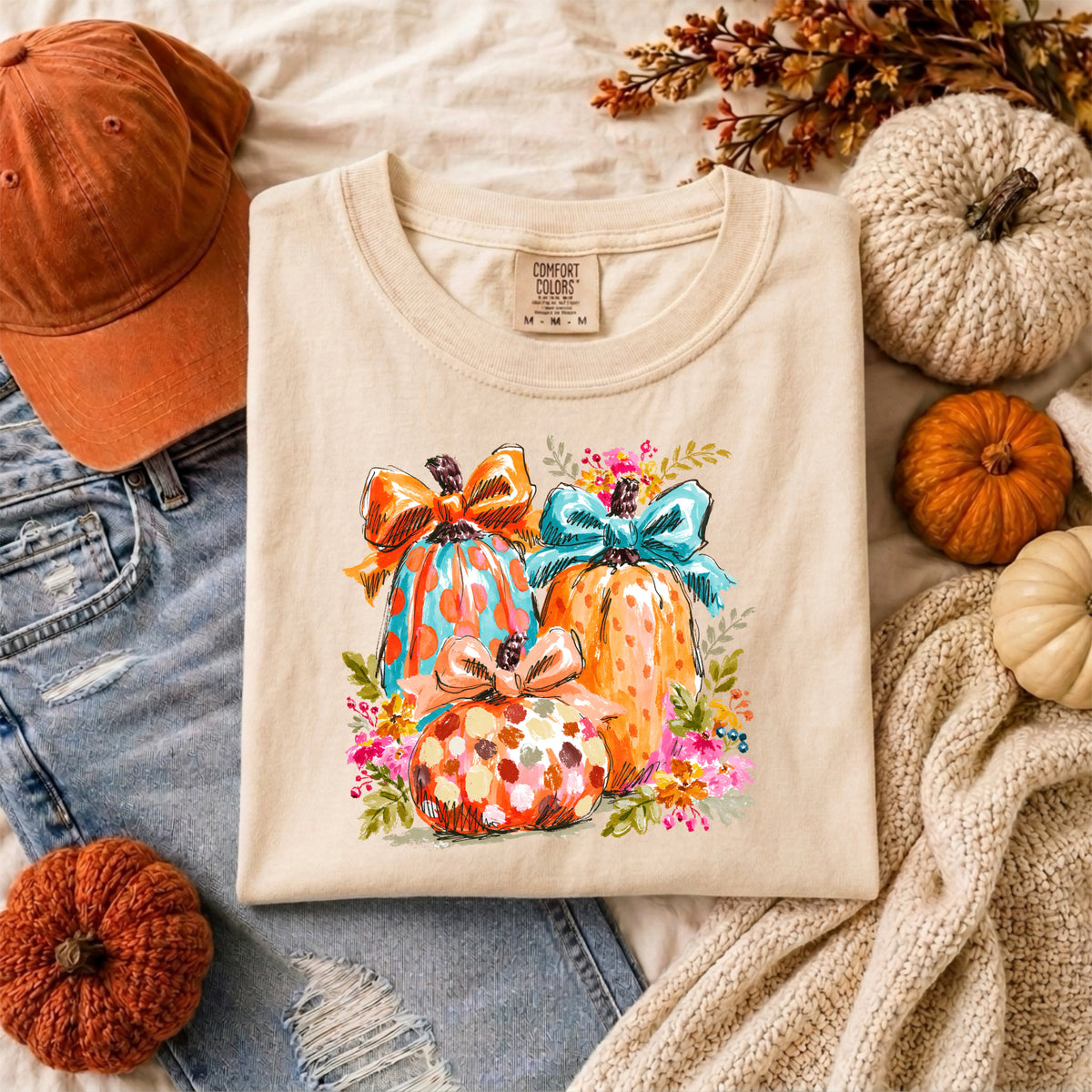 TRIO WATERCOLOR PUMPKIN