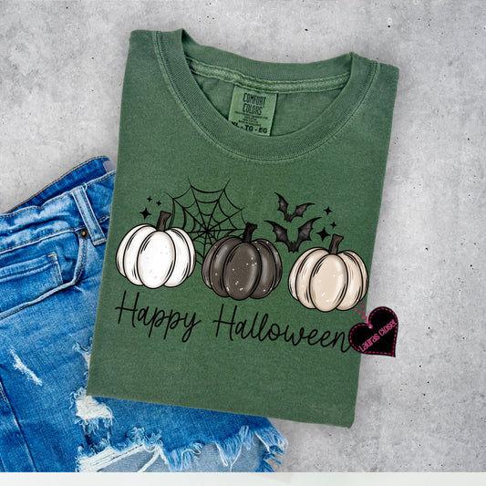 Trio of Pumpkins- Happy Halloween