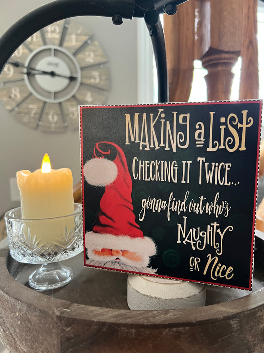 MAKING A LIST CHECKING IT TWICE