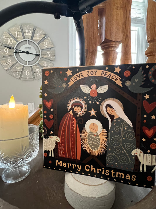 LOVE JOY PEACE- MERRY CHRISTMAS
