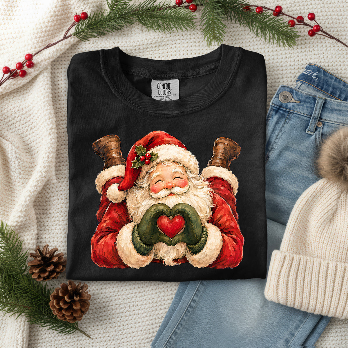 SANTA HEART HANDS