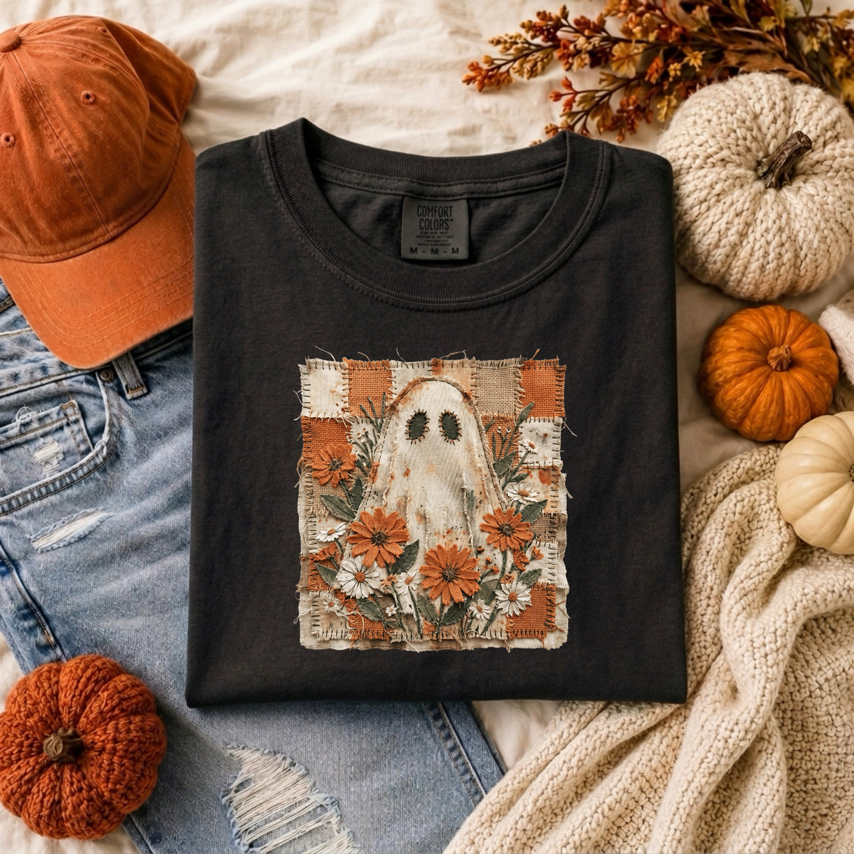 GHOST WITH FLOWERS