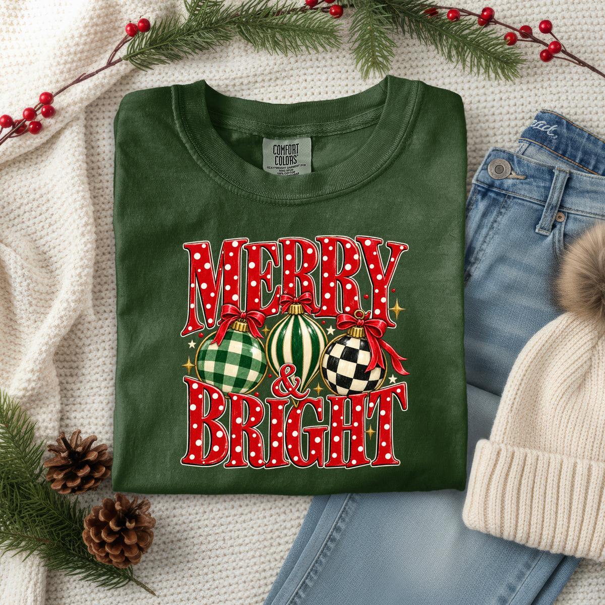 MERRY AND BRIGHT CHRISTMAS BALLS