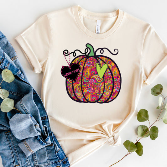 PUMPKIN- Paisley Green Heart