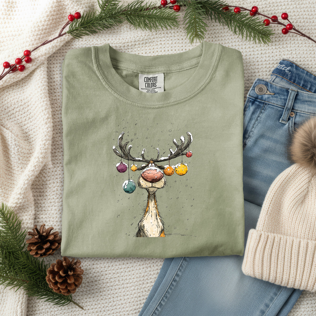 Reindeer with Christmas Balls