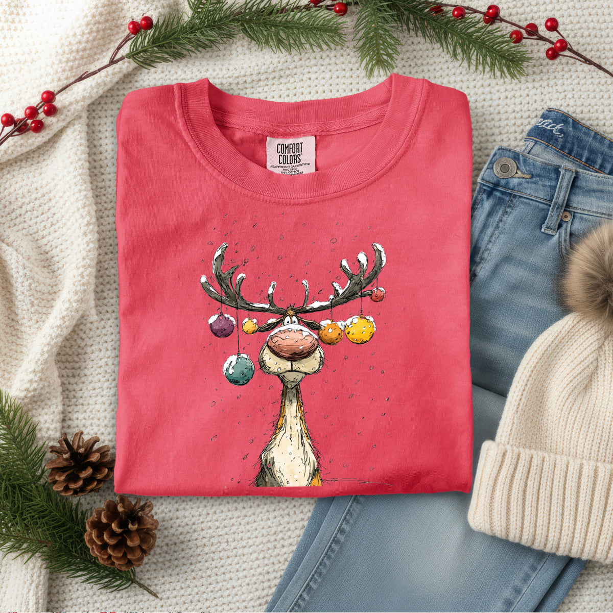 Reindeer with Christmas Balls