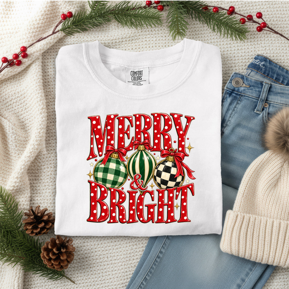 MERRY AND BRIGHT CHRISTMAS BALLS