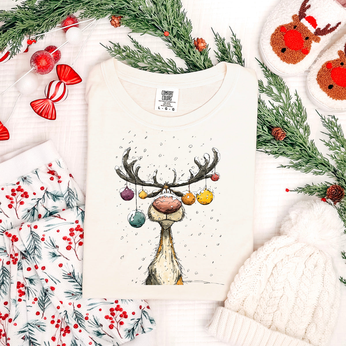 Reindeer with Christmas Balls